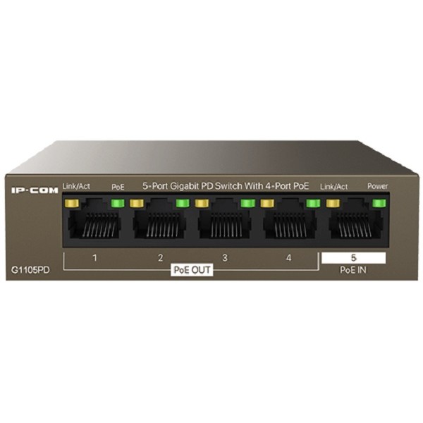 Коммутатор IP-COM G1105PD 5x10/100/1000 Мбит/сек, неуправляемый