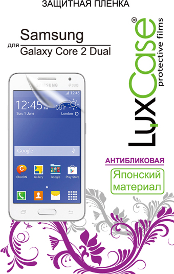 Защитная пленка для мобильного телефона LuxCase для Samsung Galaxy Core 2 Dual Антибликовая